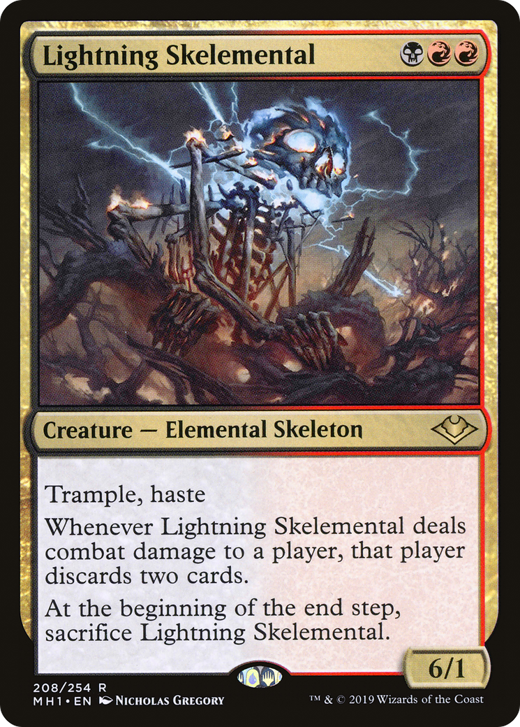 Lightning Skelemental (208) Foil - Modern Horizons