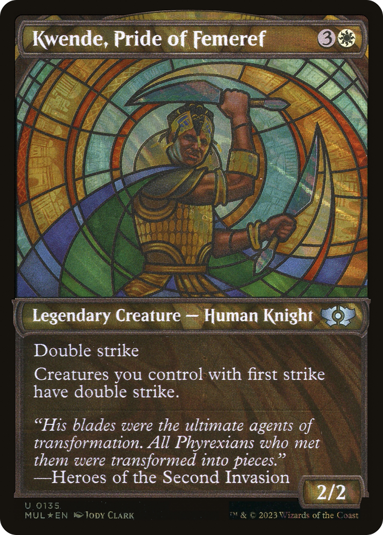 Kwende, Pride of Femeref (Halo Foil) (Showcase) (135) Foil - Multiverse Legends