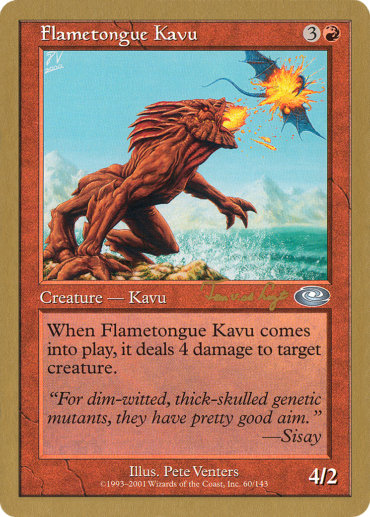 Flametongue Kavu (Retro) (tvdl60) - World Championship Decks 2001