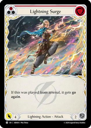 Lightning Surge (Red) (ARA013) - Blitz Deck: Rosetta - Aurora