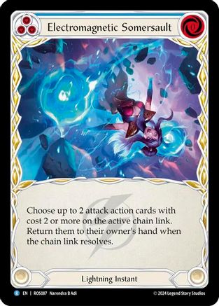 Electromagnetic Somersault (Blue) (ROS087) Rainbow Foil - Rosetta