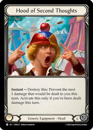 Hood of Second Thoughts (ROS212) Cold Foil - Rosetta