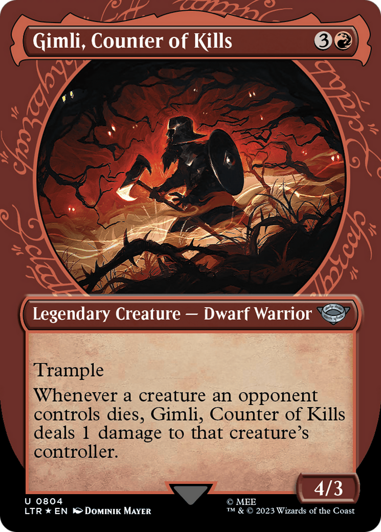 Gimli, Counter of Kills (Showcase) (804) Foil - The Lord of the Rings: Tales of Middle-earth