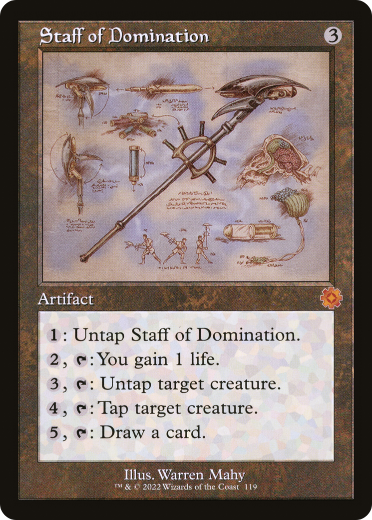 Staff of Domination (Schematic) (Retro) (119) Foil - The Brothers' War Retro Artifacts