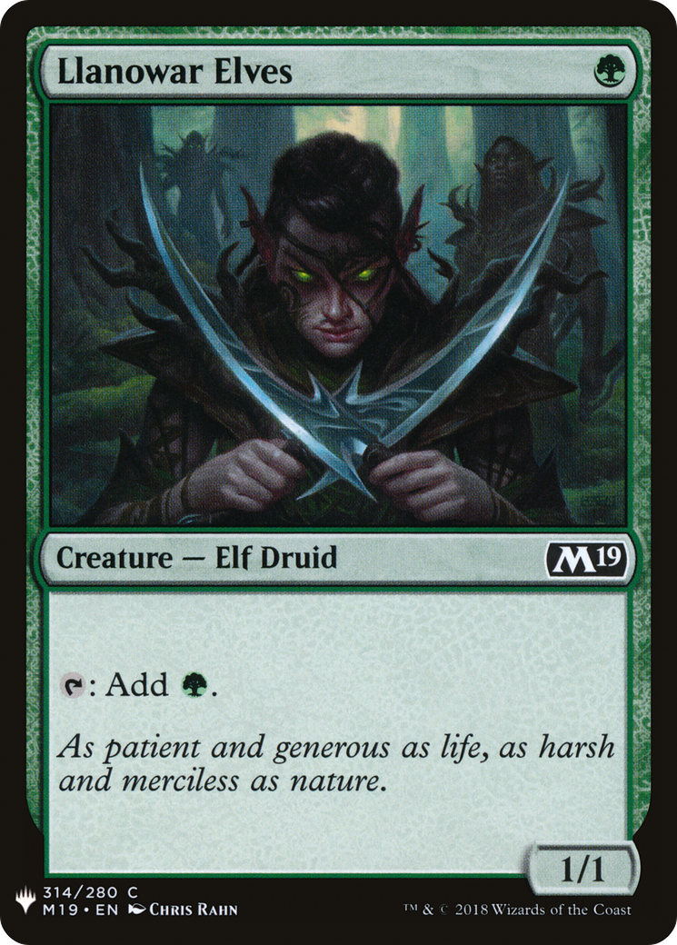 Llanowar Elves (M19-314) - The List