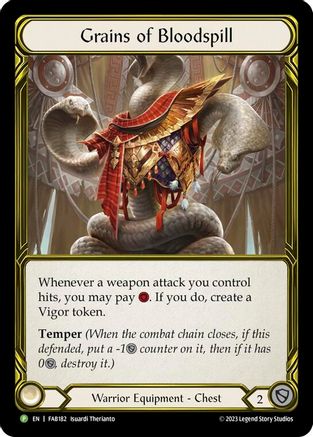 Grains of Bloodspill (FAB182) Cold Foil - FaB Promos
