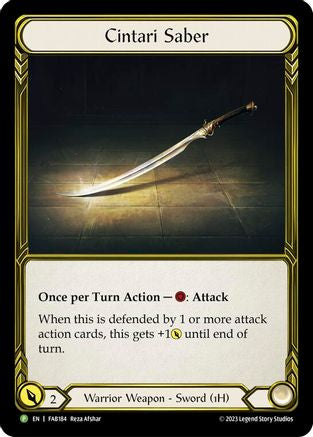 Cintari Saber (FAB184) Cold Foil - FaB Promos