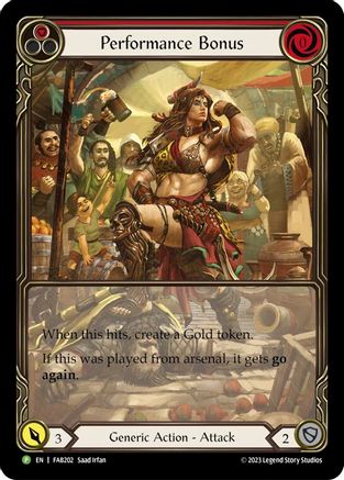 Performance Bonus (Red) (FAB202) Rainbow Foil - FaB Promos
