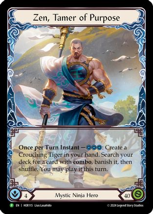 Zen, Tamer of Purpose (HER115) Rainbow Foil - FaB Promos