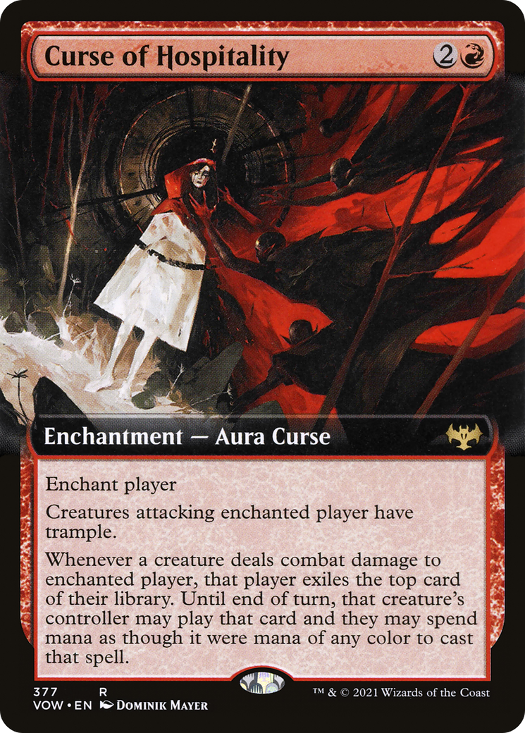Curse of Hospitality (Extended Art) (377) Foil - Innistrad: Crimson Vow