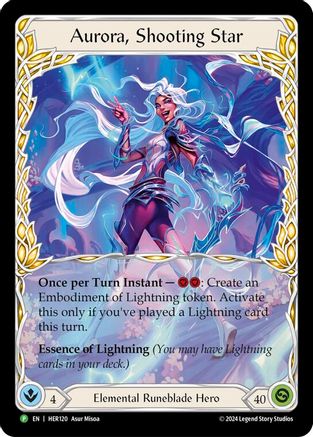 Aurora, Shooting Star (HER120) Rainbow Foil - FaB Promos