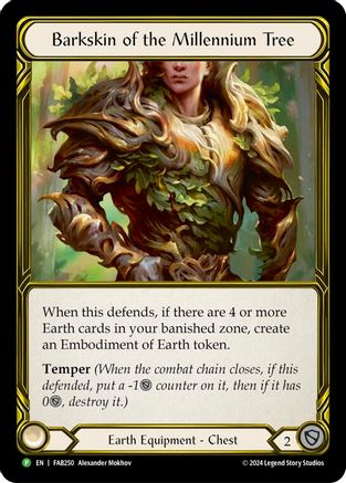 Barkskin of the Millennium Tree (Golden) (FAB250) Cold Foil - FaB Promos