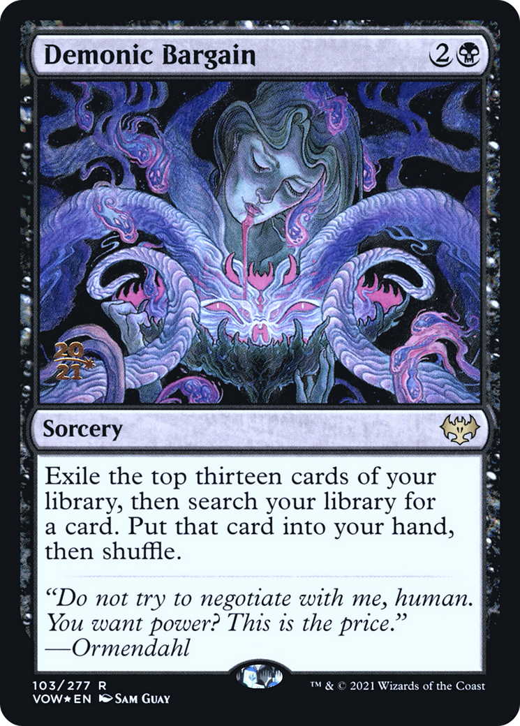 Demonic Bargain (103s) Foil - Innistrad: Crimson Vow Promos