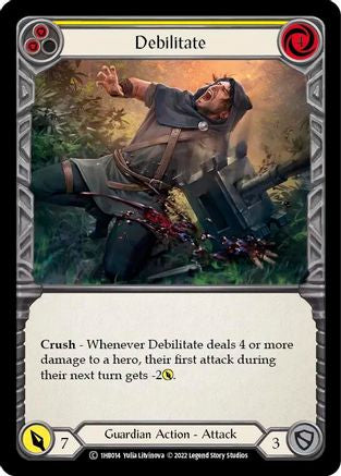 Debilitate (Yellow) (1HB014) - Historic Pack 1 Blitz Deck: Bravo