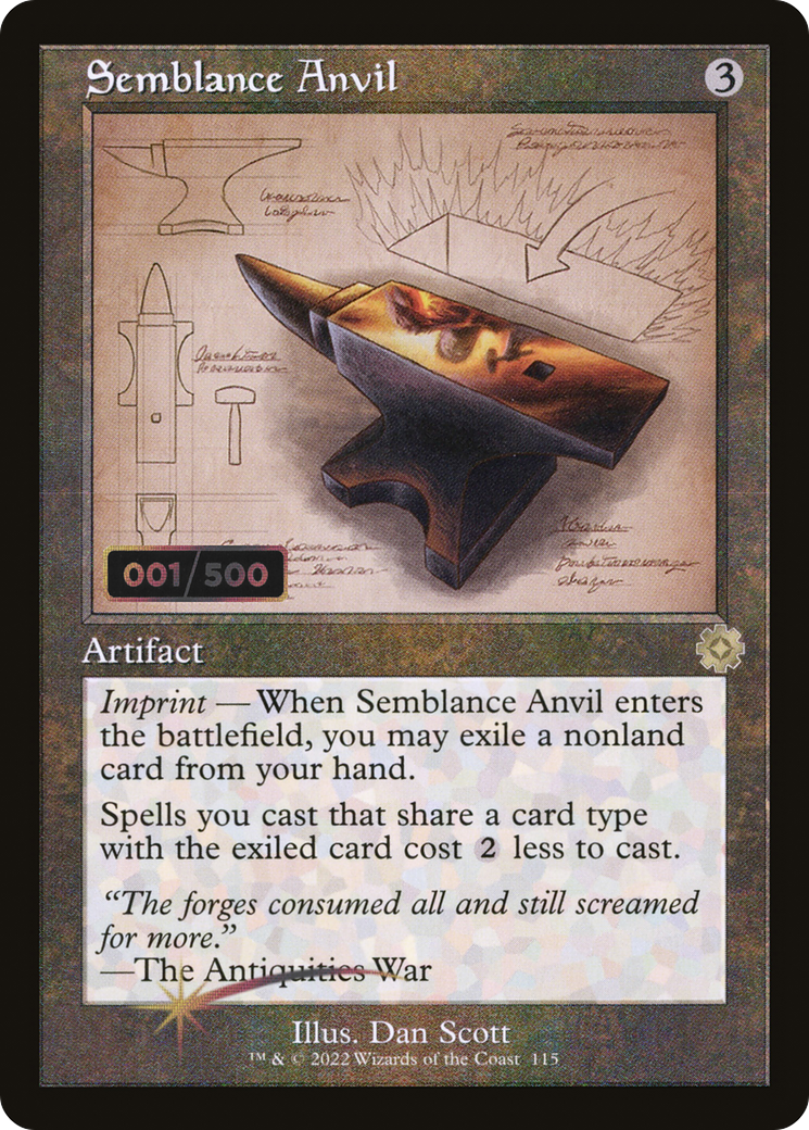 Semblance Anvil (Schematic) (Serial Numbered) (Retro) (115) Foil - The Brothers' War Retro Artifacts