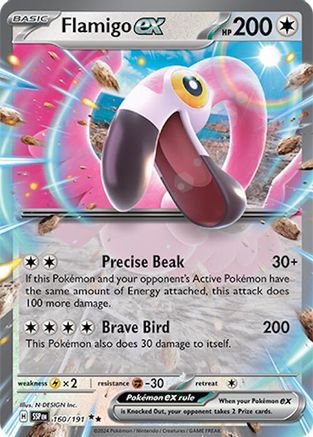 Flamigo ex (160) Holofoil - SV08 Surging Sparks