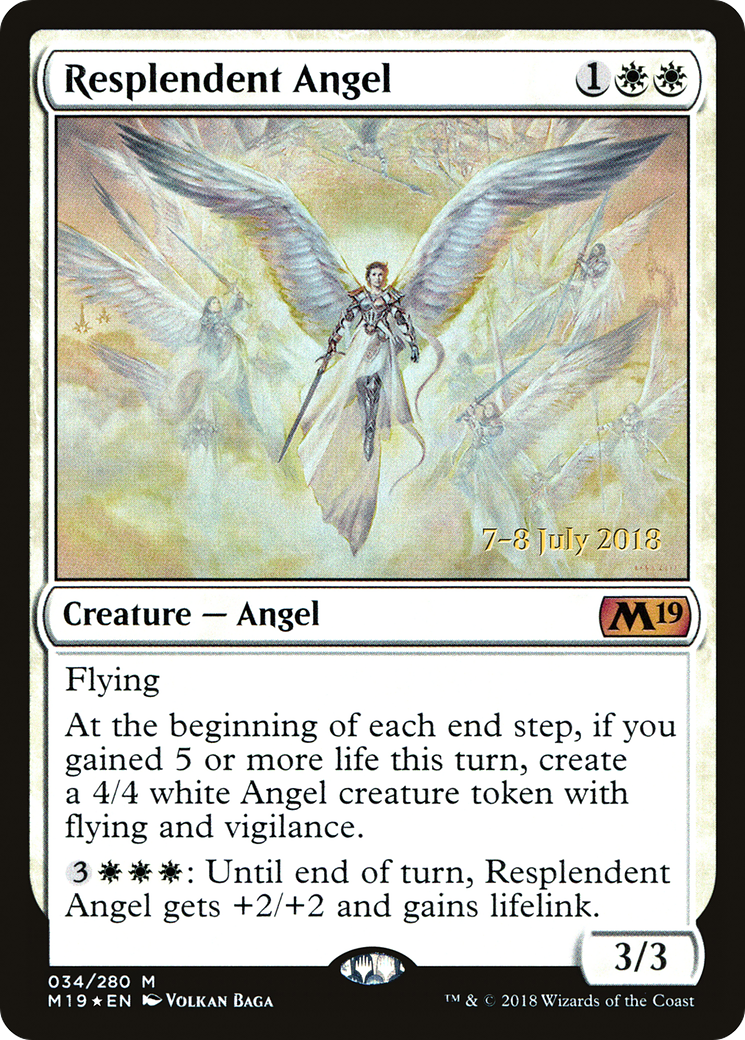 Resplendent Angel (M19) (034) Foil - Core Set 2019 Promos