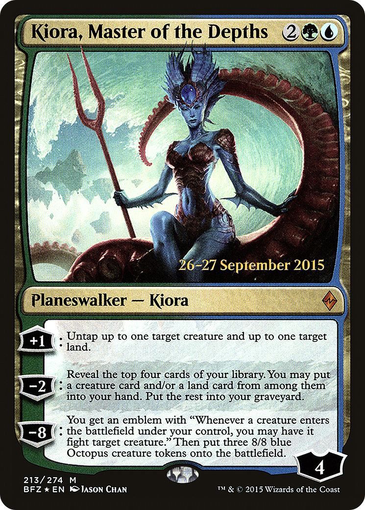Kiora, Master of the Depths (213) Foil - Battle for Zendikar Promos