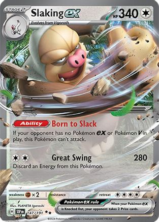 Slaking ex - 147/191 (147) Holofoil - SV08 Surging Sparks