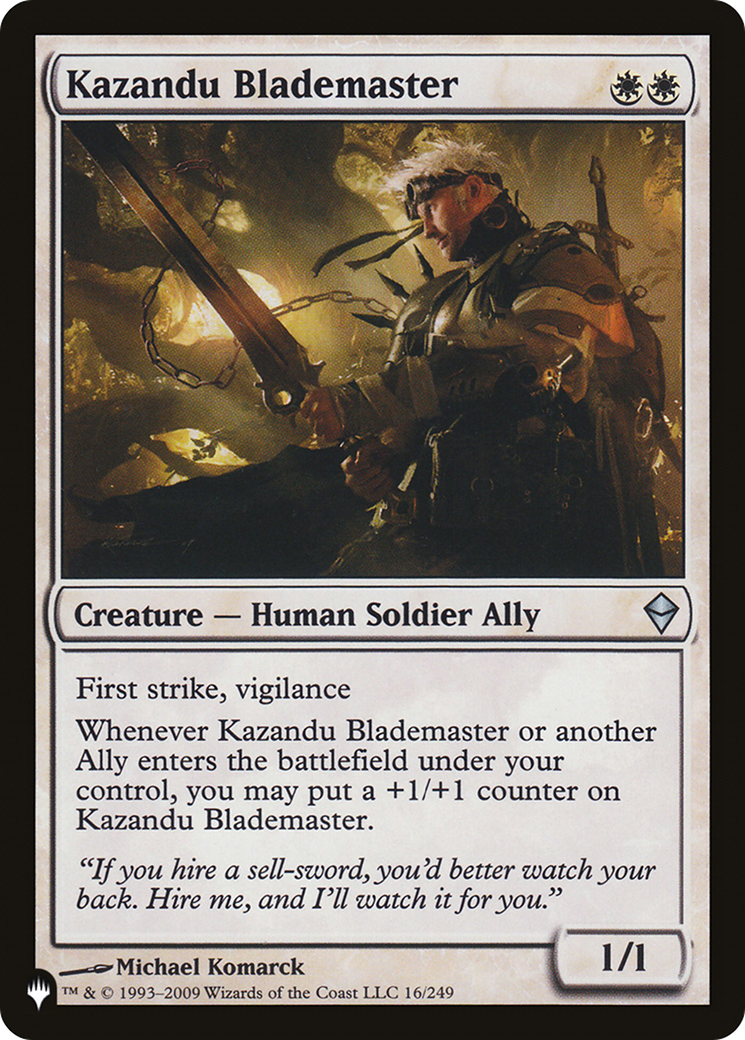 Kazandu Blademaster (ZEN-16) - The List