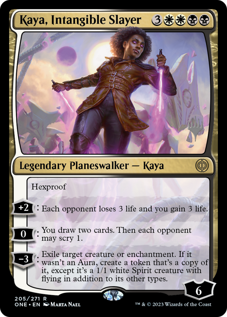 Kaya, Intangible Slayer (205) - Phyrexia: All Will Be One Promos