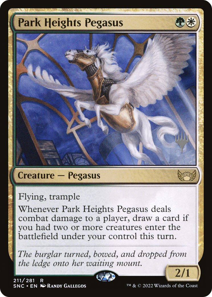 Park Heights Pegasus (211) Foil - Streets of New Capenna Promos