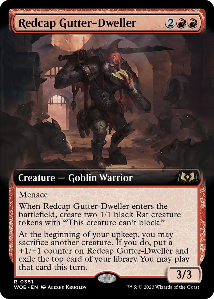 Redcap Gutter-Dweller (Extended Art) (351) - Wilds of Eldraine