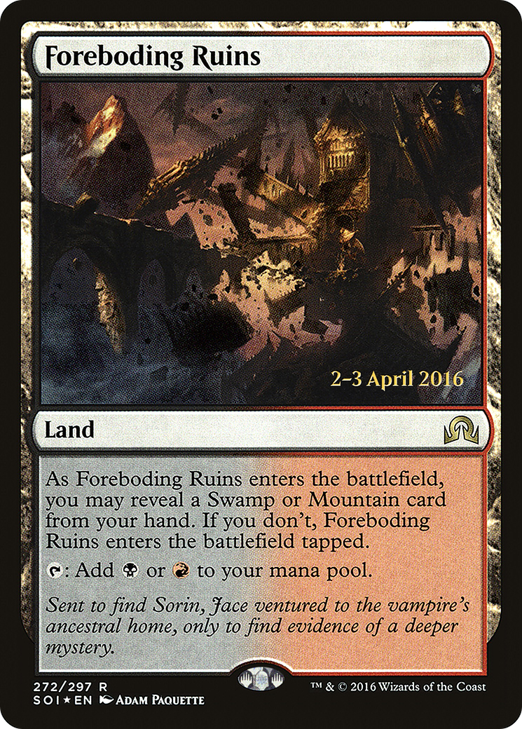 Foreboding Ruins (272s) Foil - Shadows over Innistrad Promos