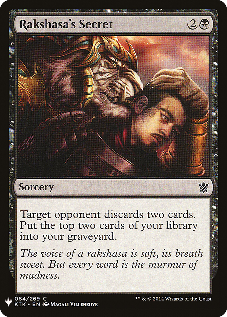 Rakshasa's Secret (KTK-84) - The List