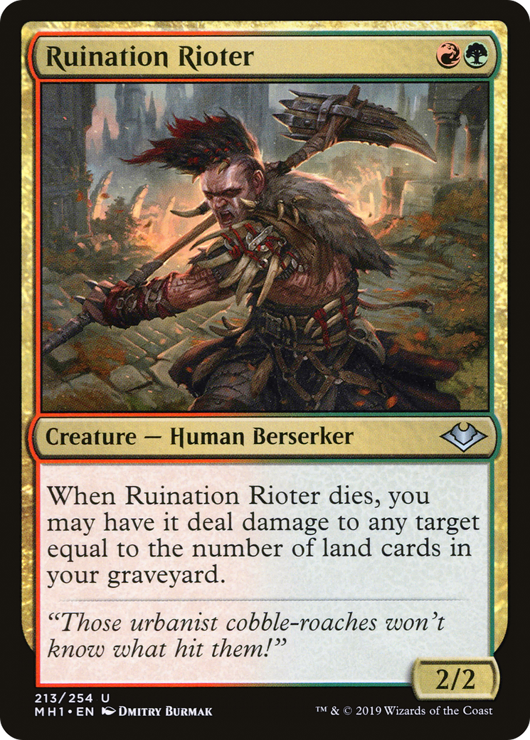 Ruination Rioter (213) Foil - Modern Horizons