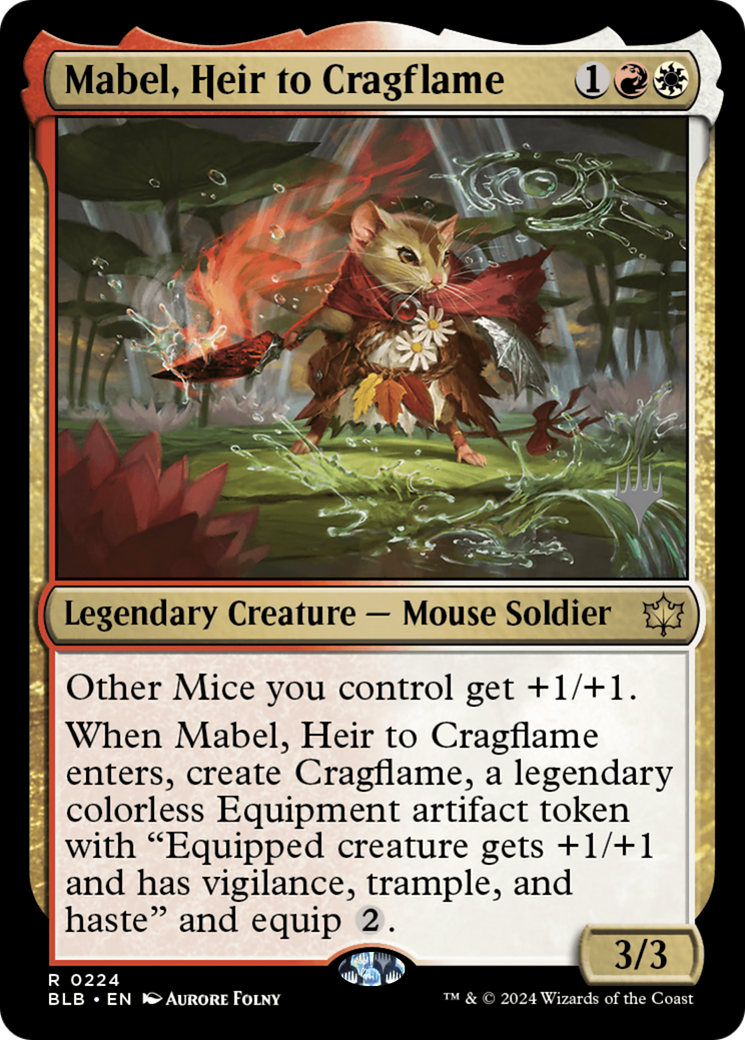 Mabel, Heir to Cragflame (224) - Bloomburrow Promos