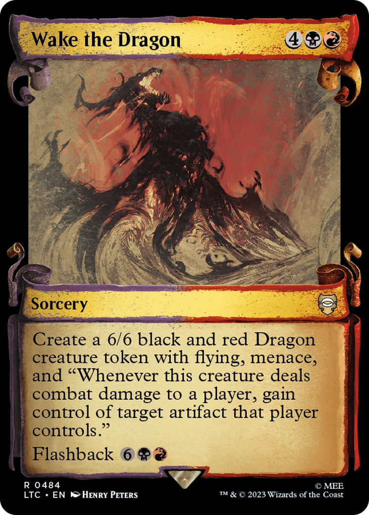 Wake the Dragon (Showcase Scrolls) (Showcase) (484) Foil - Tales of Middle-earth Commander