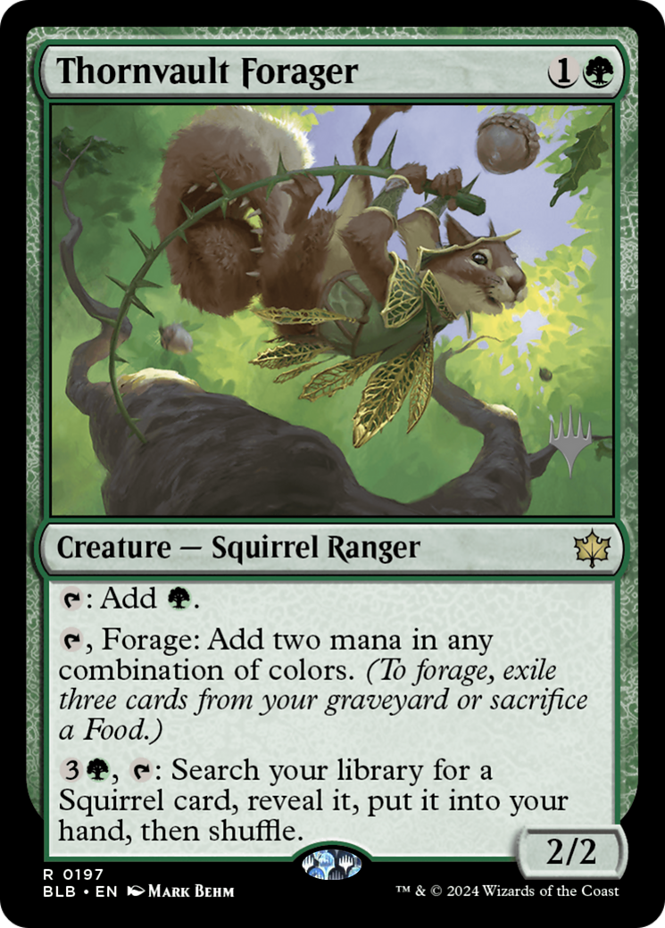 Thornvault Forager (197) Foil - Bloomburrow Promos