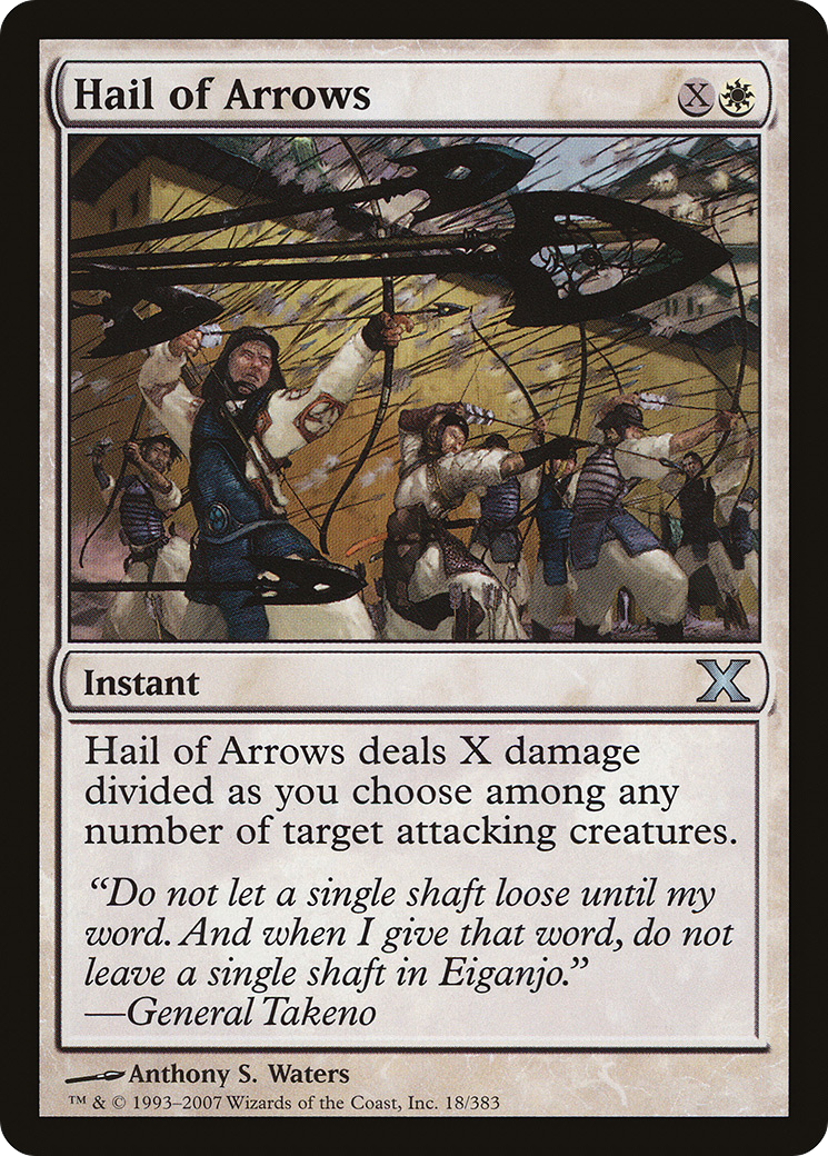 Hail of Arrows (018) Foil - Tenth Edition