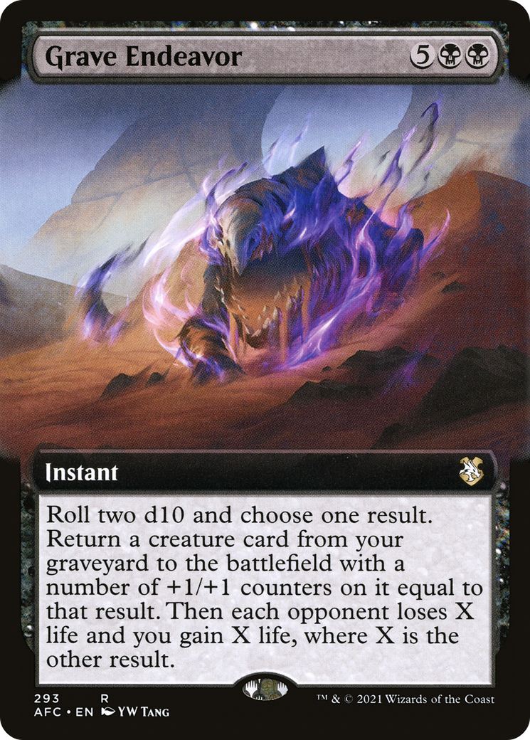 Grave Endeavor (Extended Art) (293) - Forgotten Realms Commander