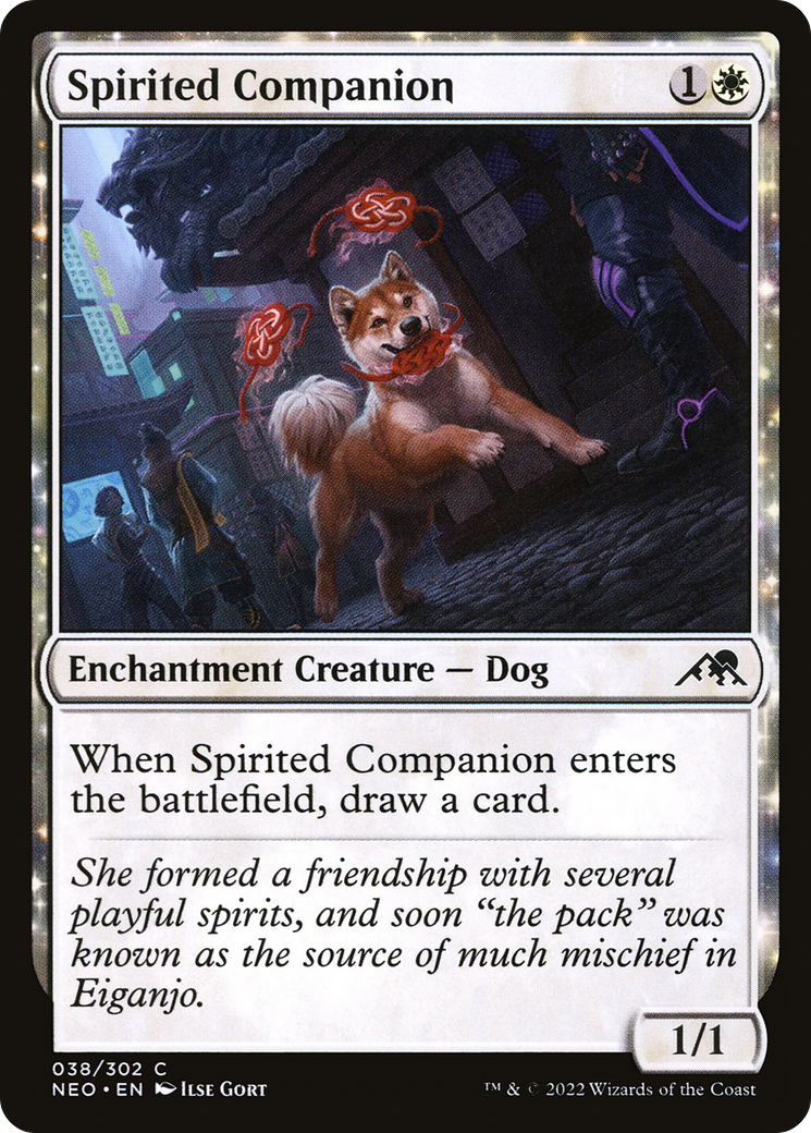 Spirited Companion (038) Foil - Kamigawa: Neon Dynasty