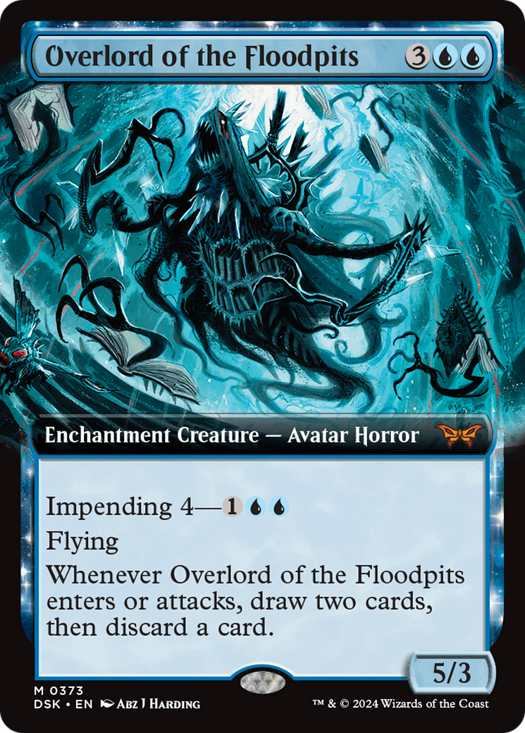 Overlord of the Floodpits (Extended Art) (373) Foil - Duskmourn: House of Horror