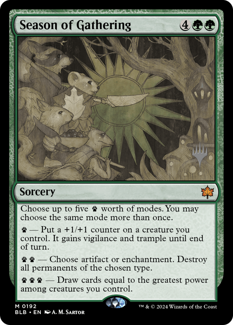 Season of Gathering (192) Foil - Bloomburrow Promos