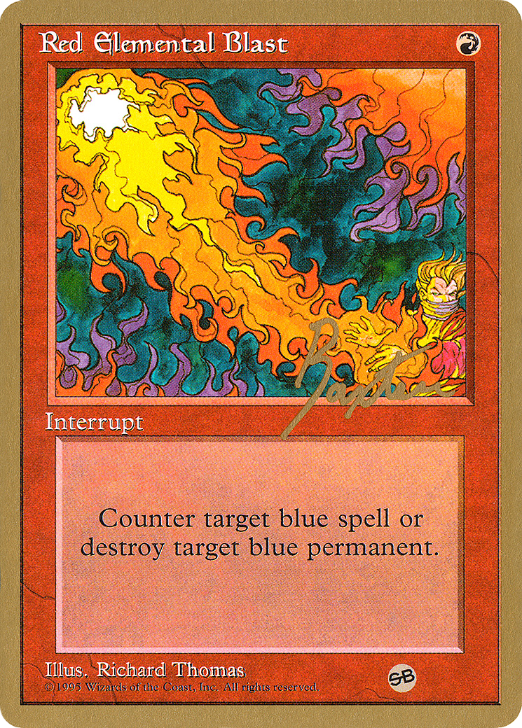 Red Elemental Blast - 1996 George Baxter (4ED) (SB) - Pro Tour Collector Set