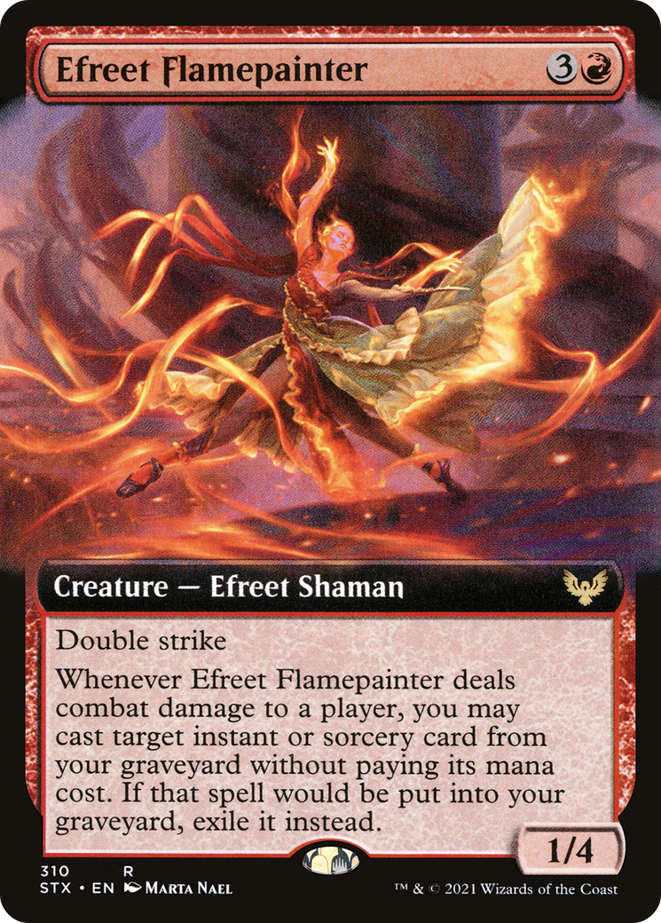 Efreet Flamepainter (Extended Art) (310) - Strixhaven: School of Mages