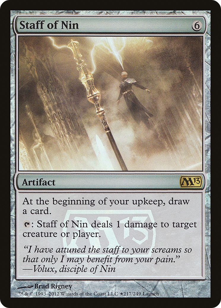 Staff of Nin (217★) Foil - Magic 2013 Promos