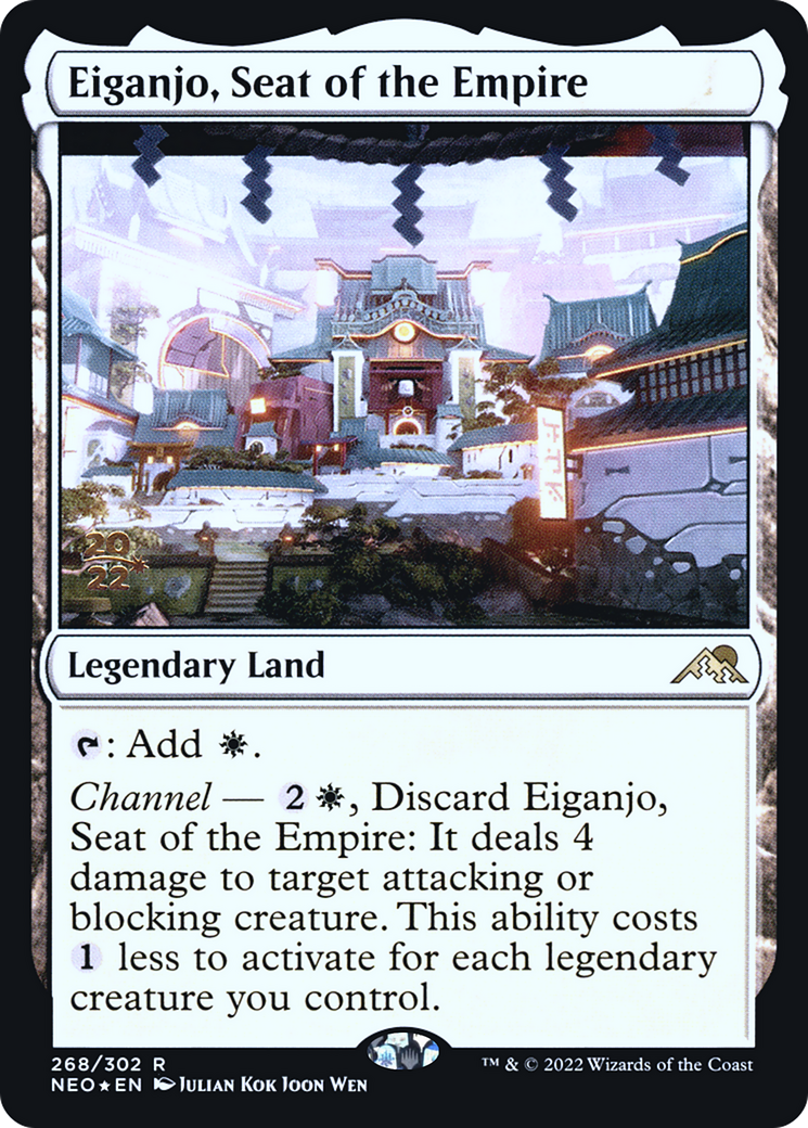 Eiganjo, Seat of the Empire (268s) Foil - Kamigawa: Neon Dynasty Promos