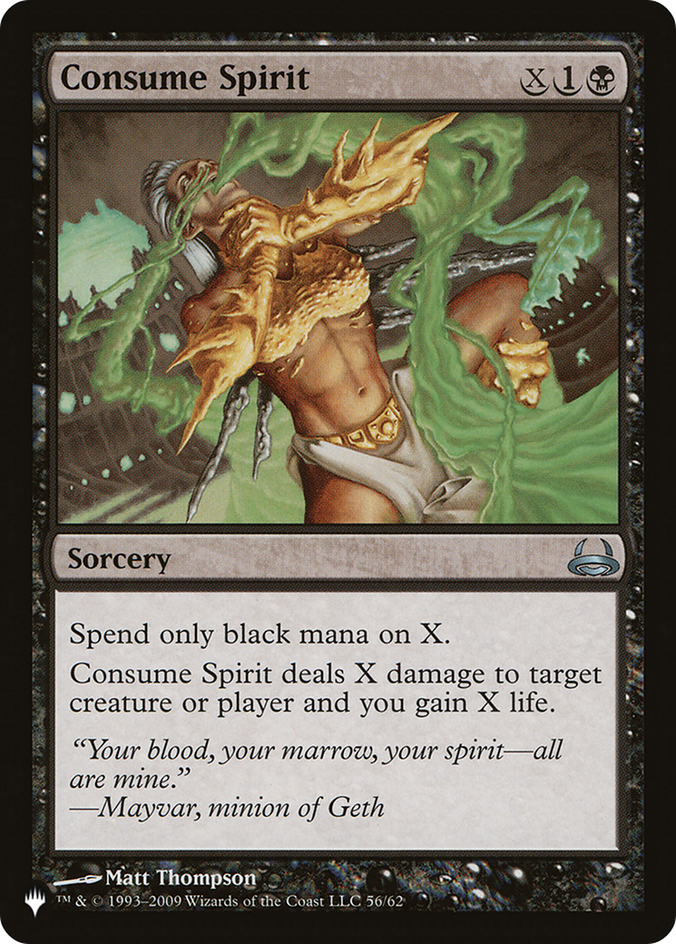 Consume Spirit (DDC-56) - The List