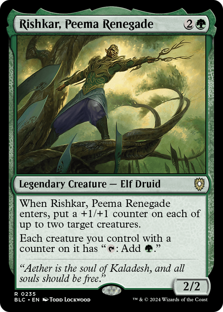 Rishkar, Peema Renegade (235) - Bloomburrow Commander