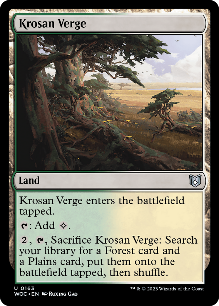 Krosan Verge (163) - Wilds of Eldraine Commander