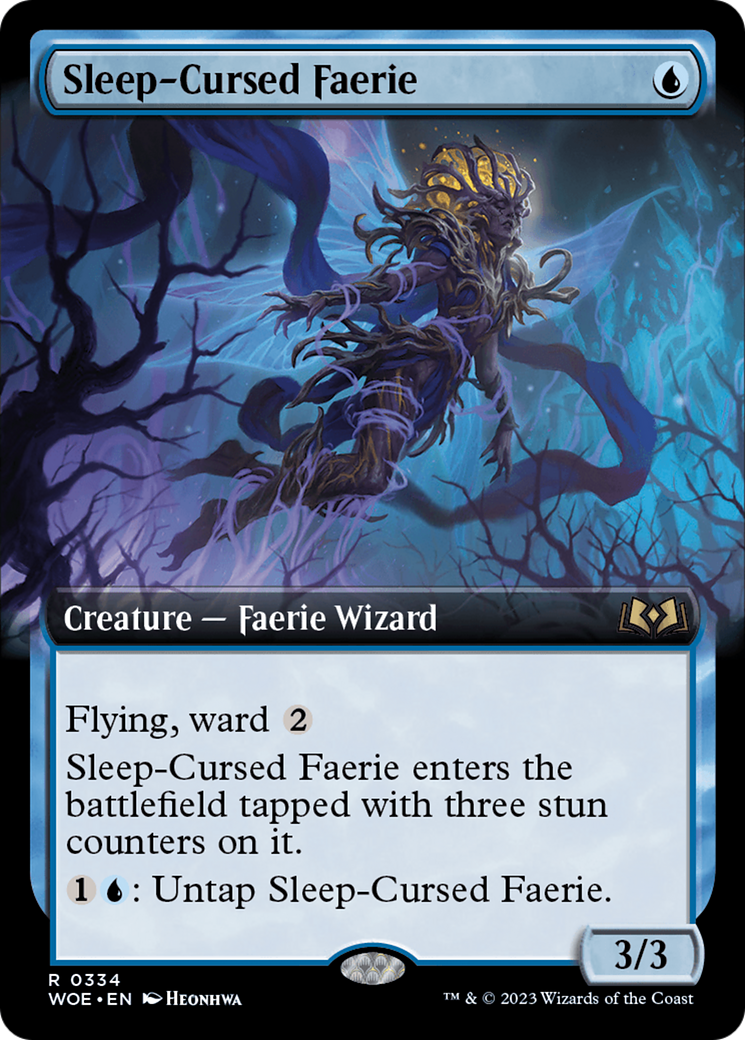 Sleep-Cursed Faerie (Extended Art) (334) - Wilds of Eldraine