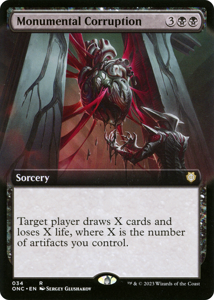 Monumental Corruption (Extended Art) (034) - Phyrexia: All Will Be One Commander