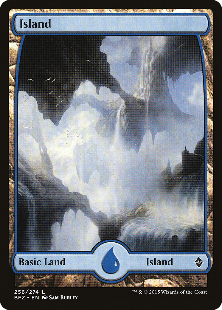 Island – Full Art (256) Foil - Battle for Zendikar