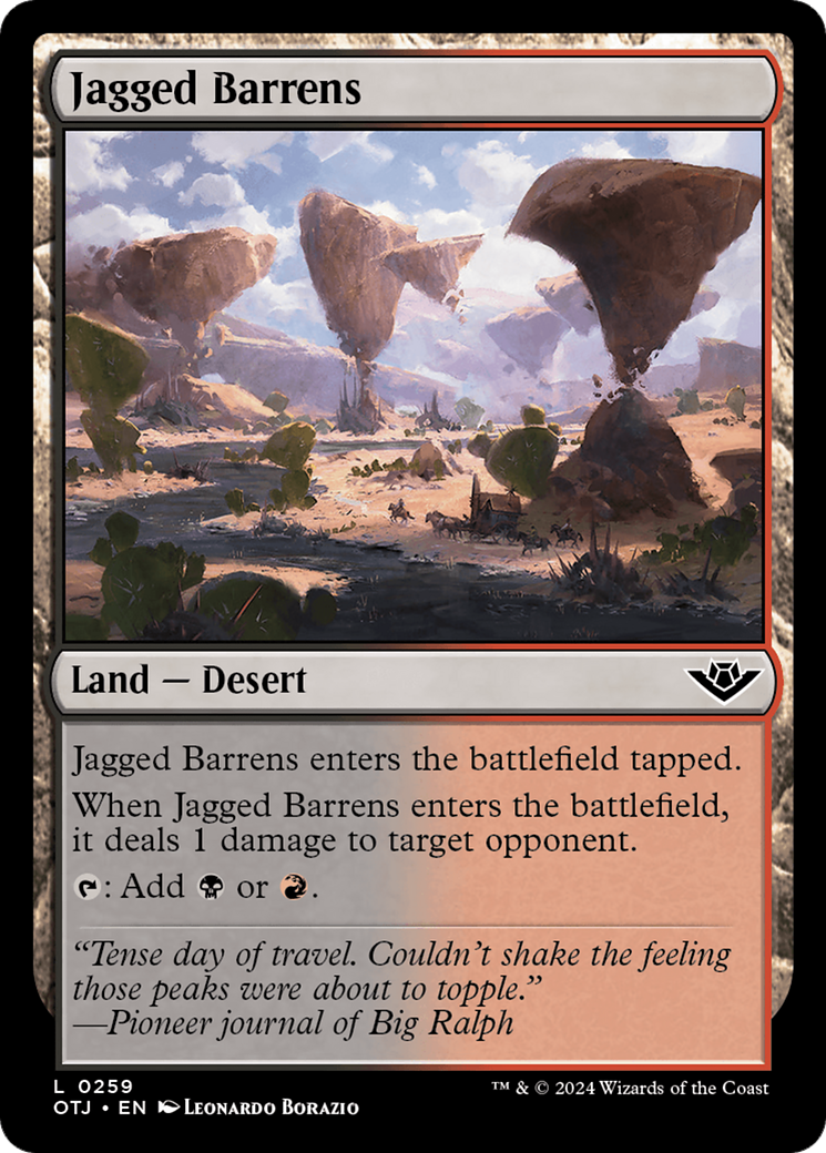 Jagged Barrens (259) Foil - Outlaws of Thunder Junction