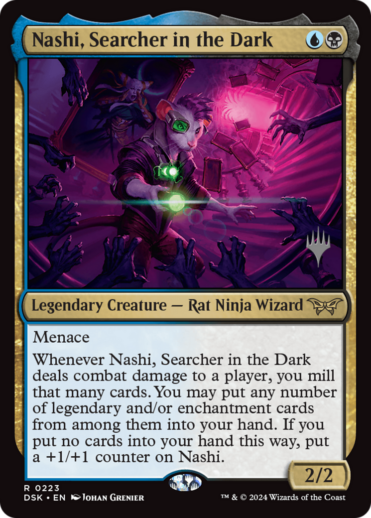 Nashi, Searcher in the Dark (223) Foil - Duskmourn: House of Horror Promos